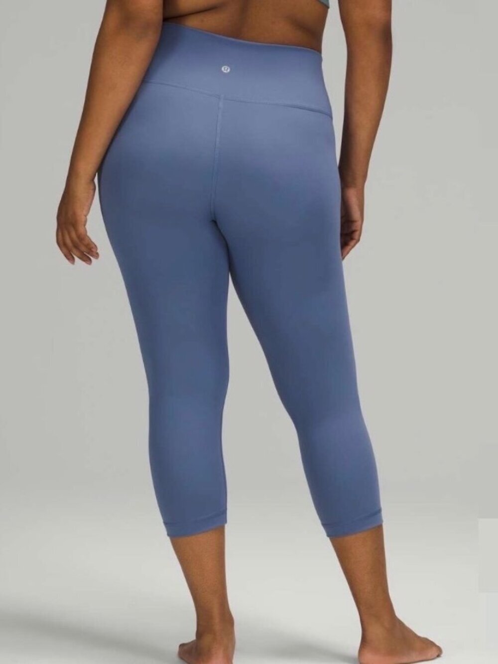 Lululemon Wunder Under High-Rise Crop 21" Luxtreme Water Drop Blue 12 Gym Yoga